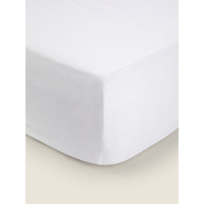 Drap housse George Home en coton blanc, version UK