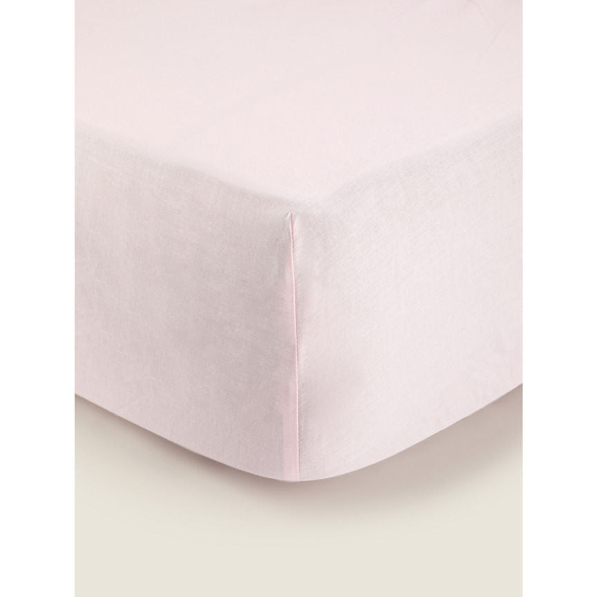 George Home Pink Cotton Fitted Sheet