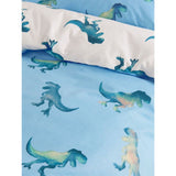 George Home Blue Dino reversible duvet set single (British brand)