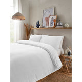 George Home White Relaxed Washed Cotton Duvet Set -Double GOODS ASDA   