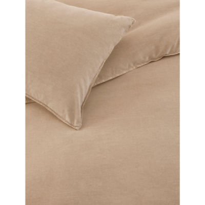 George Home natural relaxed washed cotton duvet set single, UK version