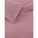 George Home pink relaxed washed cotton duvet set double, UK version