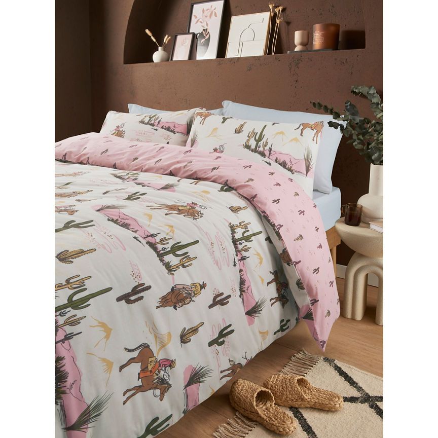 George Home Sunset Cowboy Reversible Duvet Set - King GOODS ASDA   