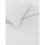 George Home white embossed flower king duvet cover set, UK version