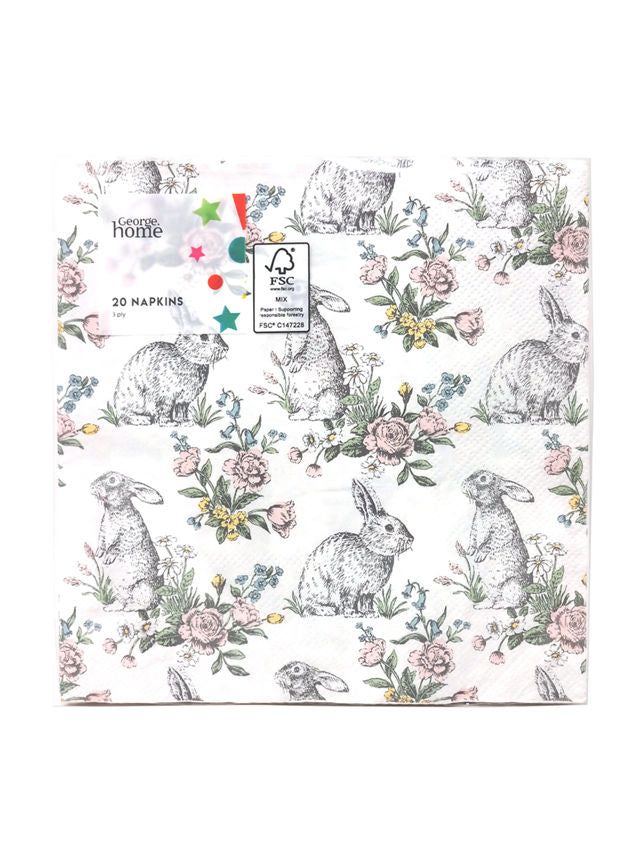 George Home Bunny Napkins GOODS ASDA   