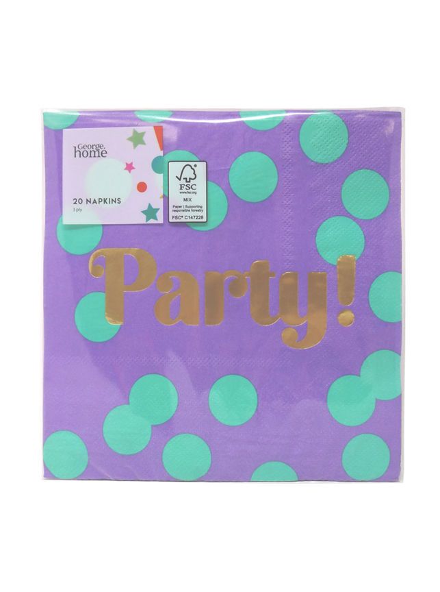 George Home Spotty Party Napkins GOODS ASDA   