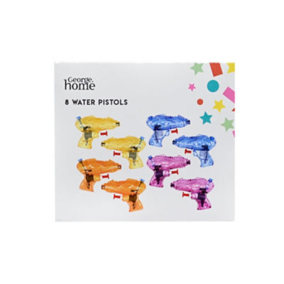 ASDA George Home Water Pistols 8 Pack Mixed Colours- Buy online at McGrocer