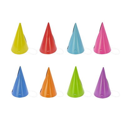 ASDA George Home Party Hats 8 Pack Multi Coloured Paper- Buy online at McGrocer