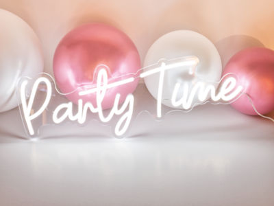 George Home Party Time Light Sign