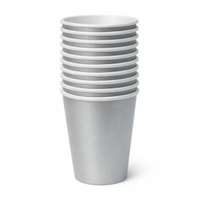 George Home Silber Einweg Papierbecher