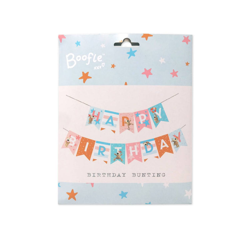George Home Boofle Happy Birthday bunting 2.5m, imported from the UK