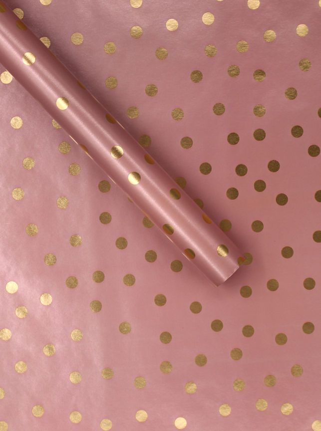 George Pink & Gold Spot Foil Roll Wrap GOODS ASDA   