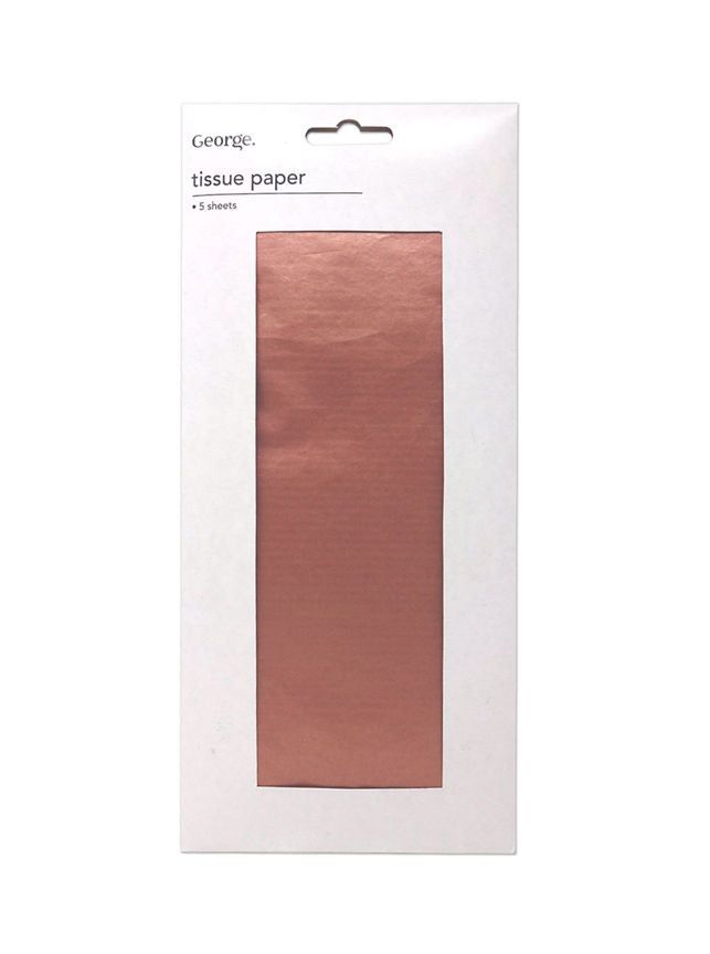 George Rose Gold Metallic Tissue GOODS ASDA   