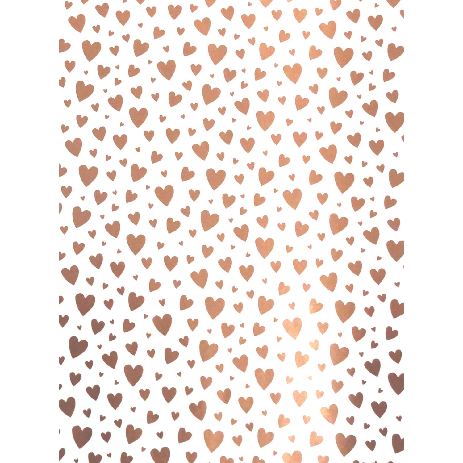 George rose gold heart wrapping paper 3m, imported from the UK