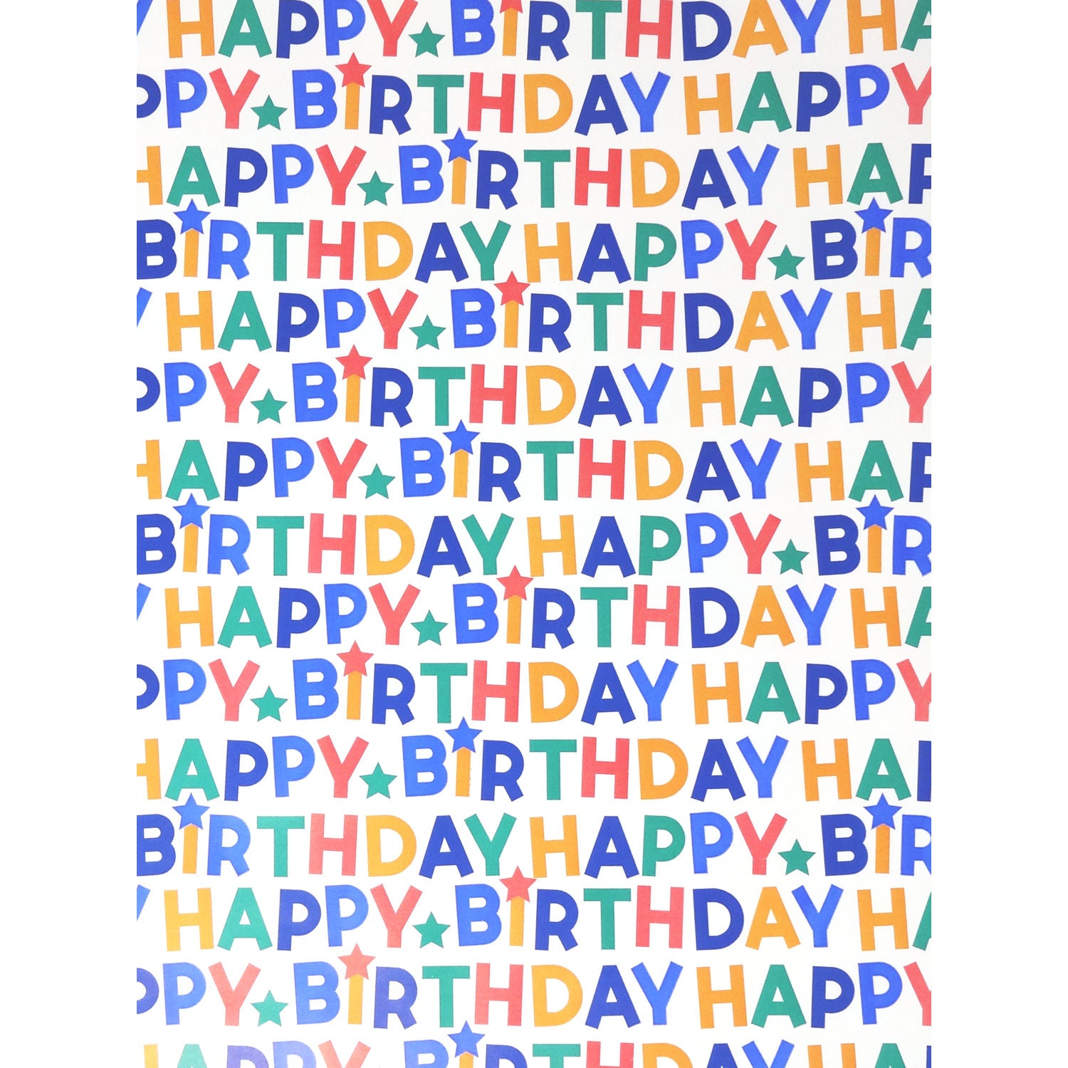 George happy birthday text wrapping paper roll 3m, UK version