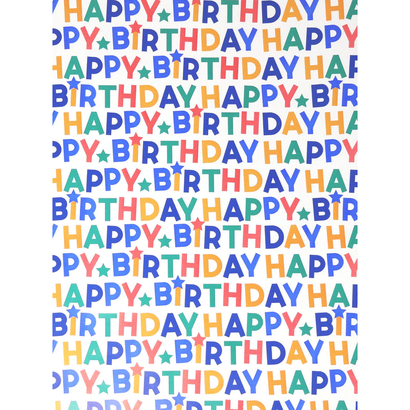 George happy birthday text wrapping paper roll 3m, UK version
