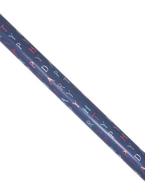 George Navy Text Rollwrap Geschenkpapier 3m