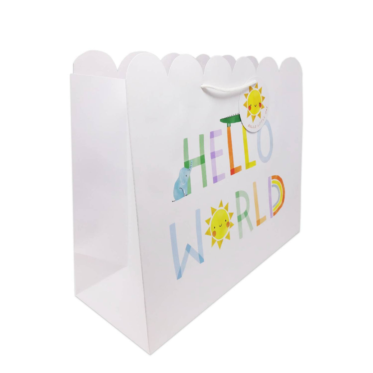 George Hello World XL landscape gift bag, UK version