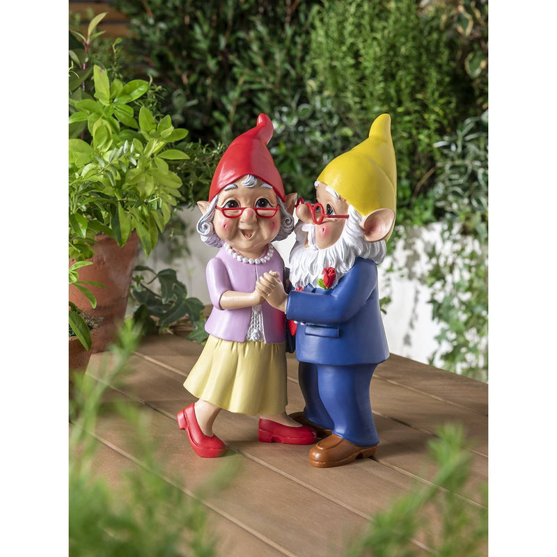 George Home dancing grandparents garden gnome 14x9.5x22cm - British product