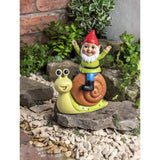 George Home Gnorman riding snail ornament 15cm - British product