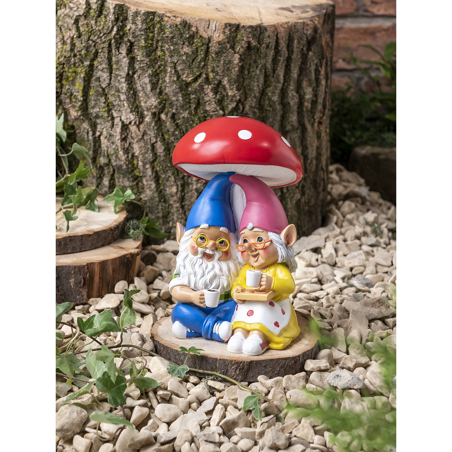 George Home Toadstool Grandparents Gnome 13x14x20cm (British brand)