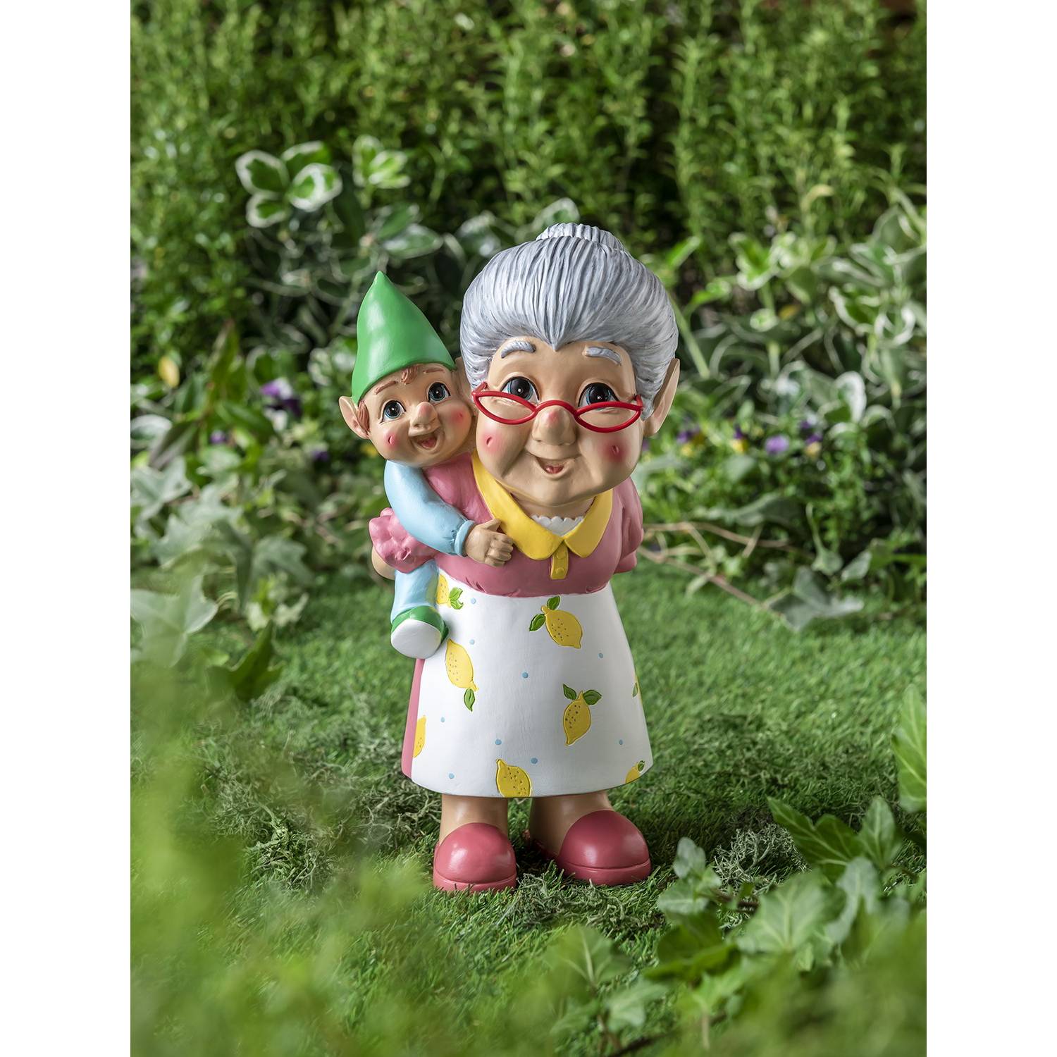 George Home Grandma Piggyback gnome 12x11x23cm - British product