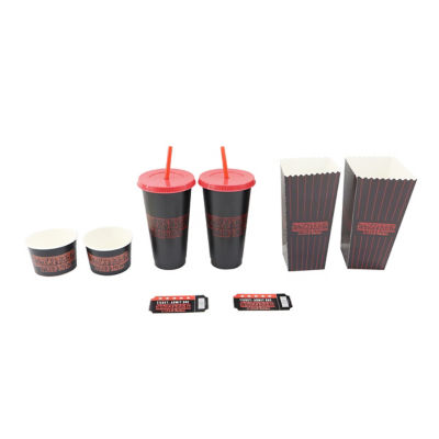 Stranger Things movie night kit with tumbler and straw, UK version