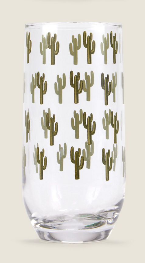 George Home Cactus Hi-Ball Glass GOODS ASDA   