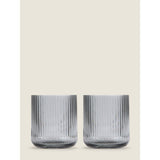 George Home Grey Ribbed Tumbler Glass - Set of 2 GOODS ASDA   