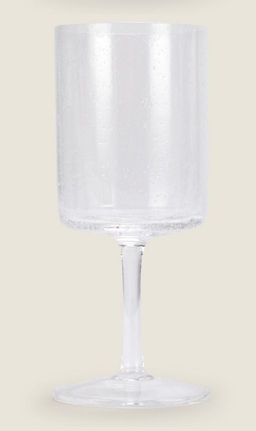 George Home Clear Bubble Wine Glass GOODS ASDA   