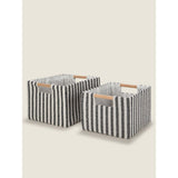 George Home black white stripe storage basket 30x25x20cm, imported from the UK