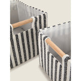George Home black white stripe storage basket 30x25x20cm, imported from the UK