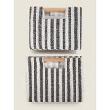 George Home black white stripe storage basket 30x25x20cm, imported from the UK
