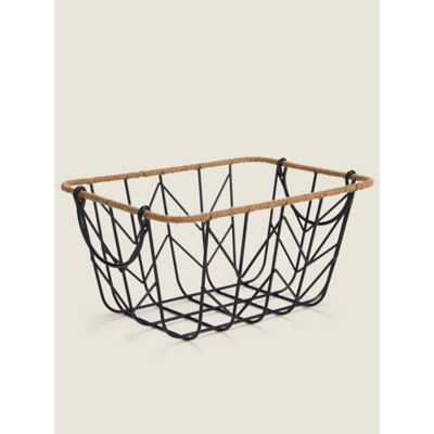 George Home small black wire basket, UK version