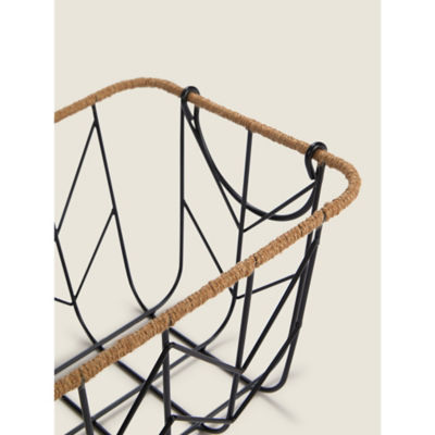 George Home small black wire basket, UK version
