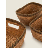 George Home natural rattan storage tray 7.8L, UK version