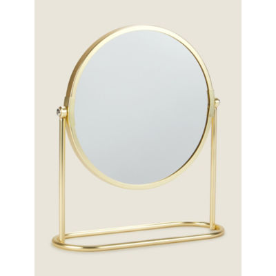 George Brushed Brass Bathroom Mirror 19.5x7.5x22.5cm, UK version