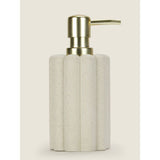 George Home Natural Ribbed Cylinder Soap Dispenser GOODS ASDA   