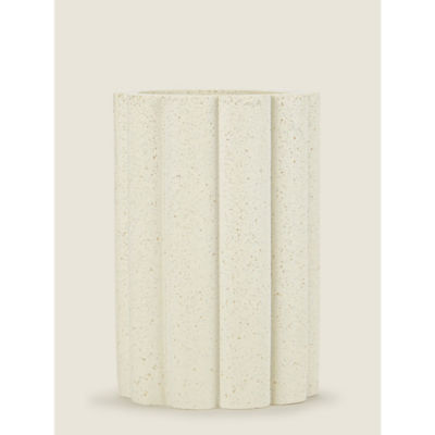 ASDA George Home Natural Ribbed Cylinder Tumbler Home Decor Tumbler 7.5x7.5x11.5cm- Buy online at McGrocer