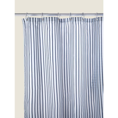 George Home shower curtain navy stripe 180 x 180 cm - British product