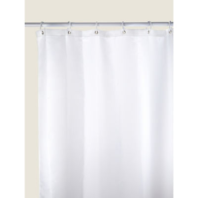George Home White Textured Waffle Shower Curtain 180 x 180 cm