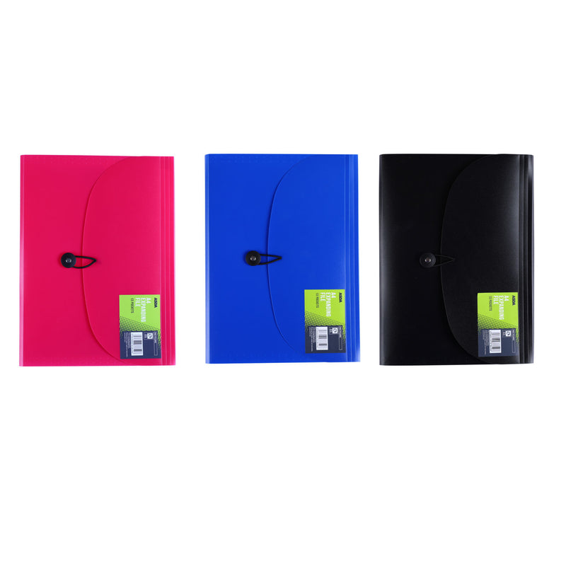 Pen & Gear Expanding File A4 Assorted Colours (British brand)
