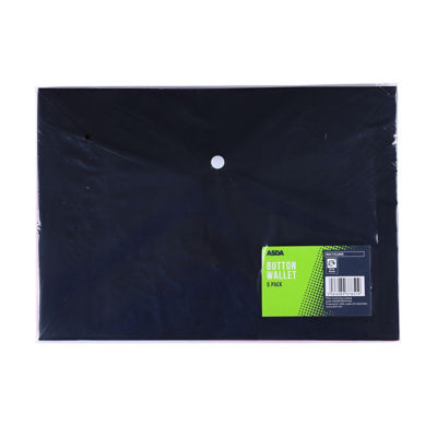 ASDA Button Wallet Multi-Color Wallet Set 5-Pack