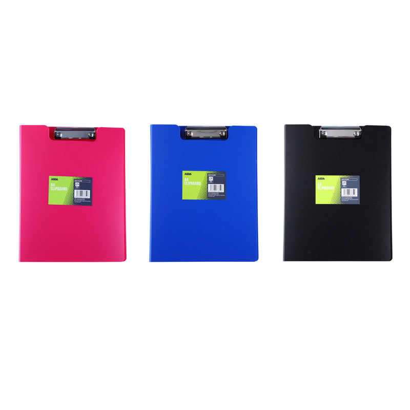 ASDA clipboard 3 colour assortment - British product