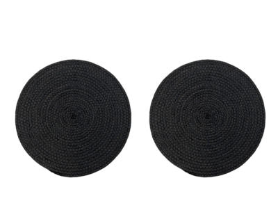 George Home Sets de table ronds en papier noirs