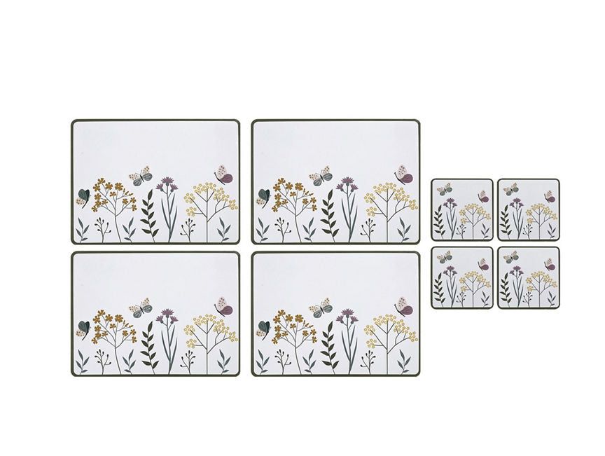 George Home Butterfly Meadow Placemat &amp; Coaster Set