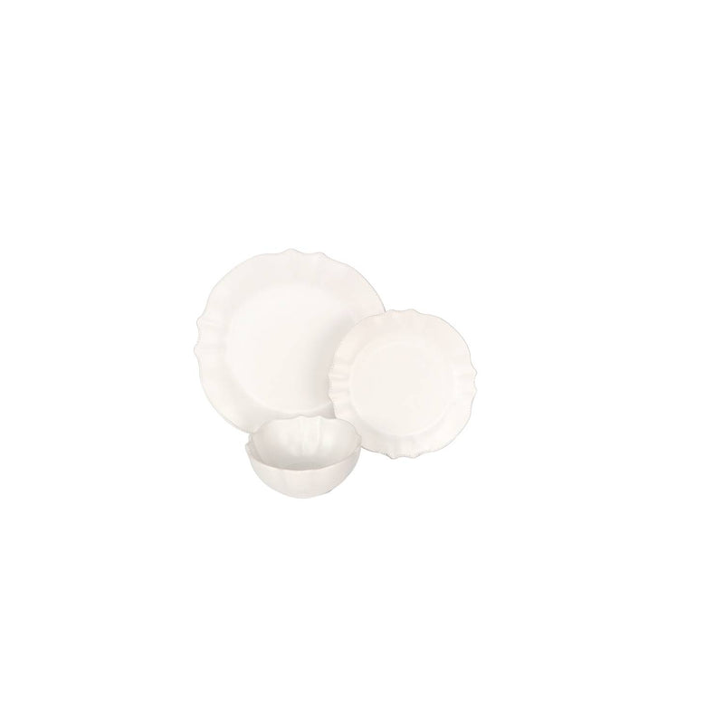 George Home white scalloped stoneware dinnerset, UK version