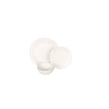 George Home white scalloped stoneware dinnerset, UK version