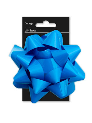ASDA George Giant Blue Gift Bow 14cm- Buy online at McGrocer