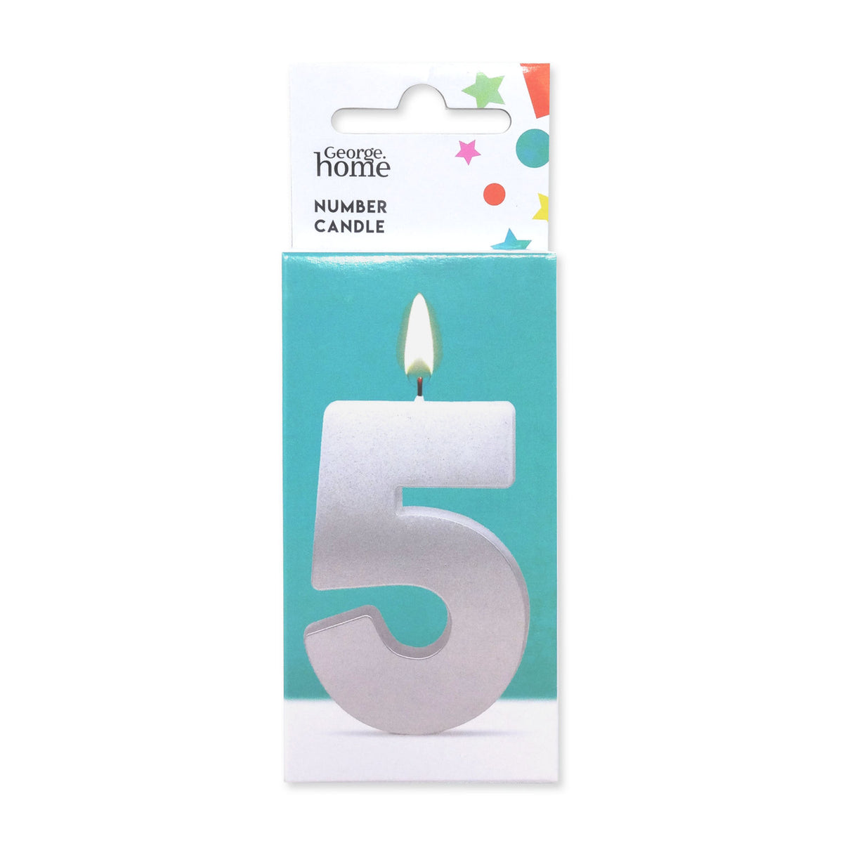 George Home large number candle 5, UK version